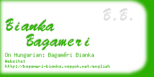 bianka bagameri business card