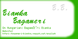 bianka bagameri business card